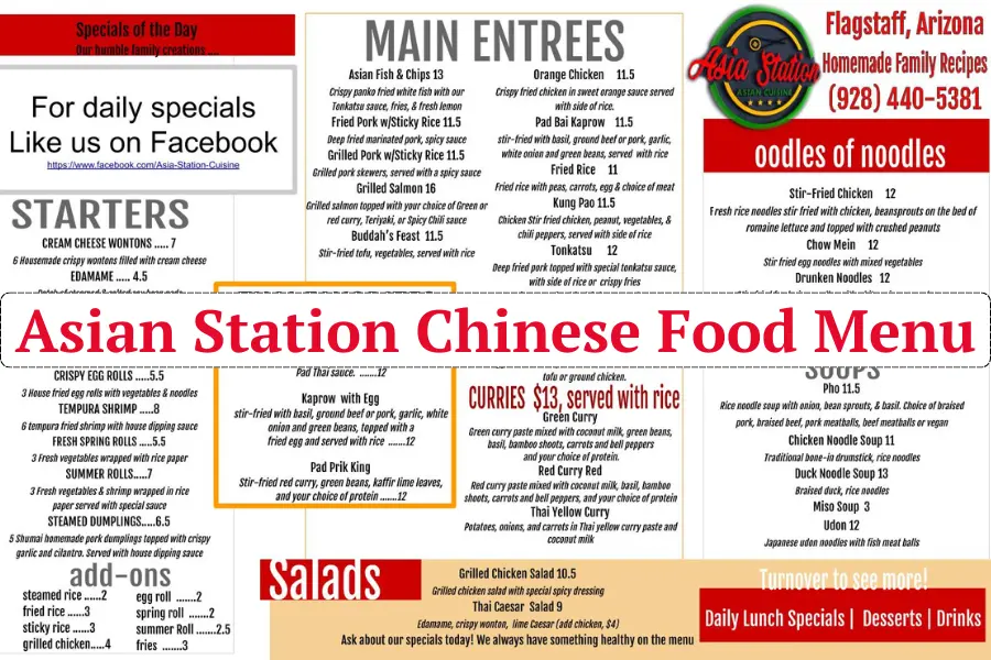 Asian Station Chinese Food Menu