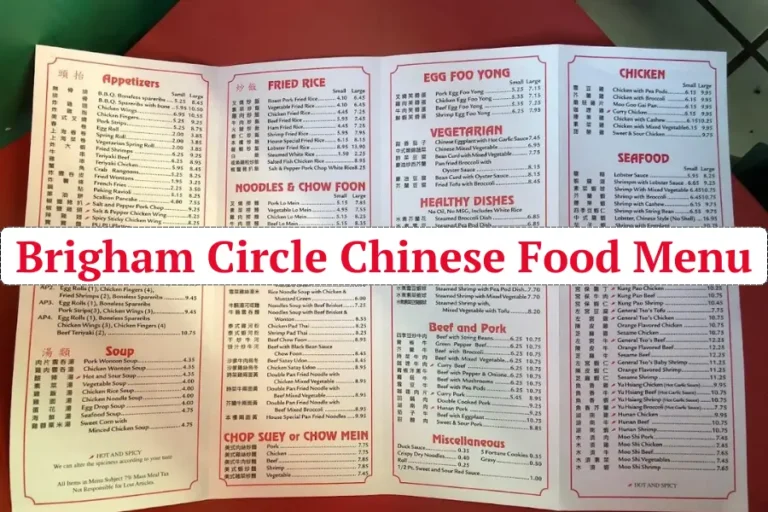 Brigham Circle Chinese Food Menu