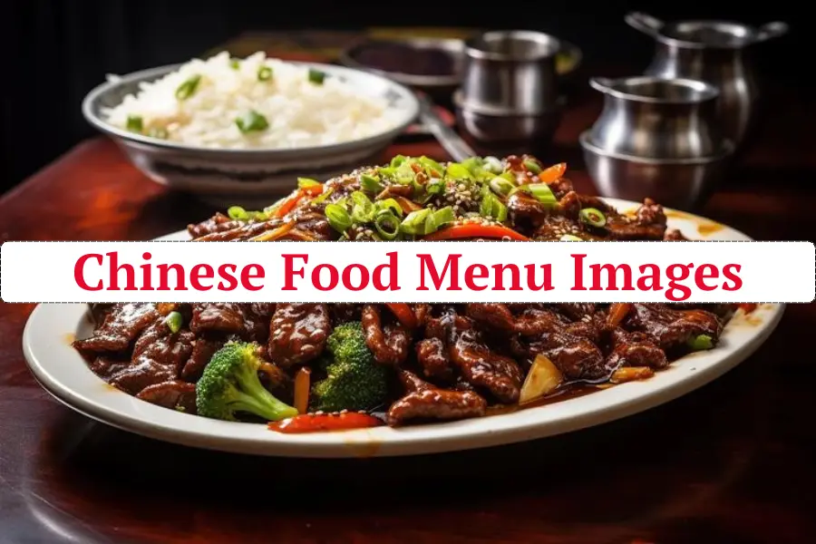 Chinese Food Menu Images