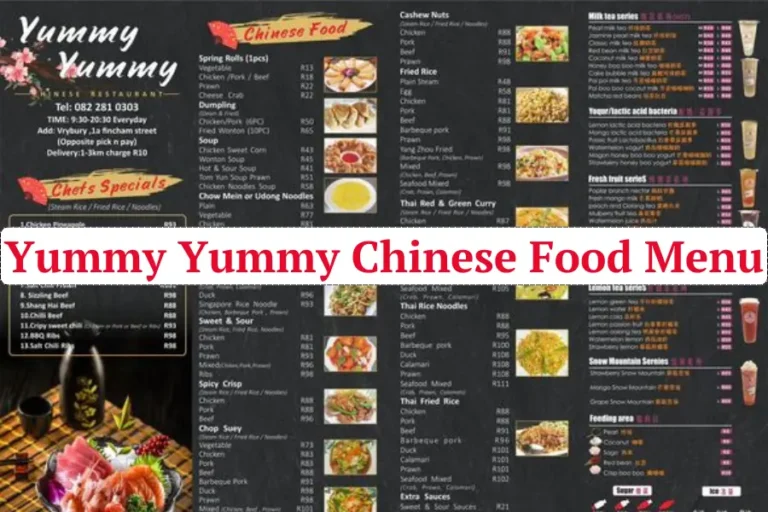 Yummy Yummy Chinese Food Menu