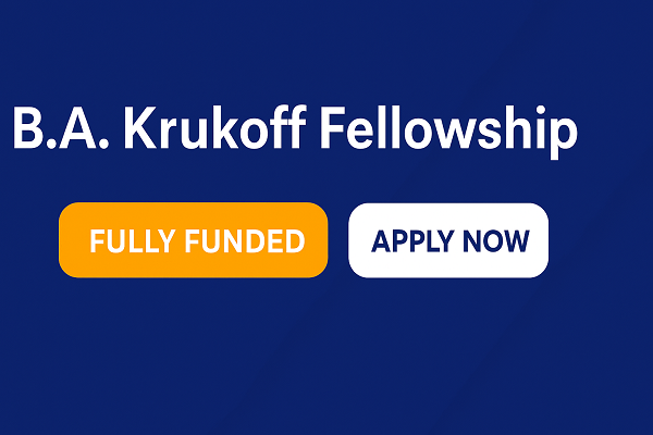 B.A. Krukoff Fellowship 2026 (Fully Funded)