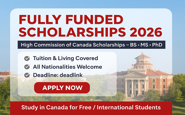 High Commission of Canada Scholarships 2026 at University of Manitoba (Fully Funded)
