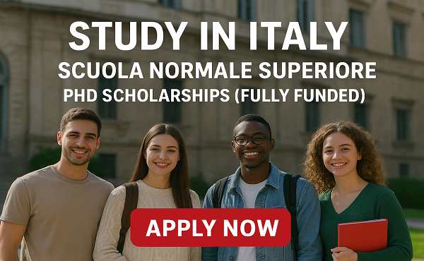 Scuola Normale Superiore PhD Scholarships 2026 (Fully Funded)