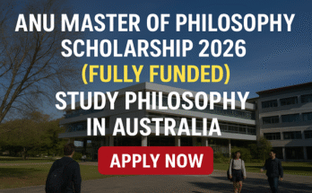 ANU Master of Philosophy Scholarship 2026 (Fully Funded)