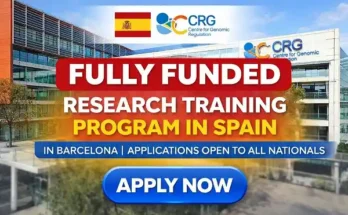 CRG Research Training Program in Spain (Fully Funded)