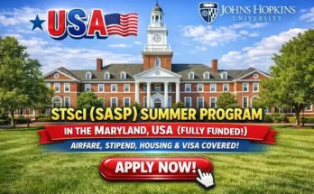 STScI SASP Summer Program in USA (Fully Funded)