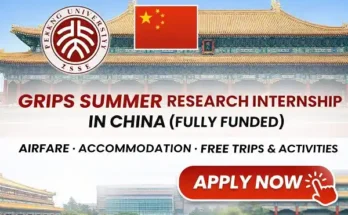 GRIPS Summer Research Internship in China (Fully Funded)