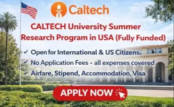 CALTECH University Summer Research Program in USA (Fully Funded)