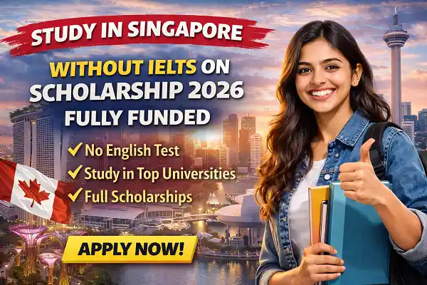 Study in Singapore Without IELTS on Scholarship 2026 (Fully Funded)