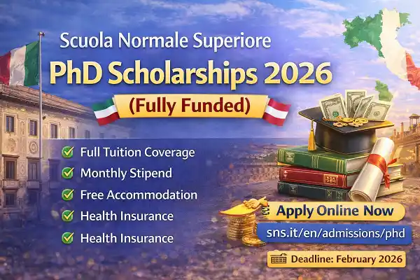 Scuola Normale Superiore PhD Scholarships 2026 (Fully Funded) | Study in Italy