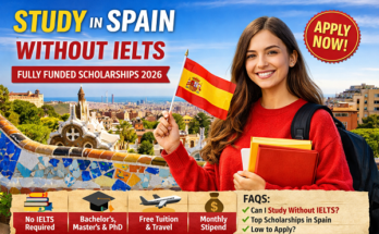 Study in Spain Without IELTS on Scholarship (Fully Funded) 2026