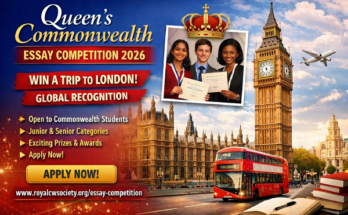 Queen’s Commonwealth Essay Competition 2026 (Win a Trip to London + Global Recognition)